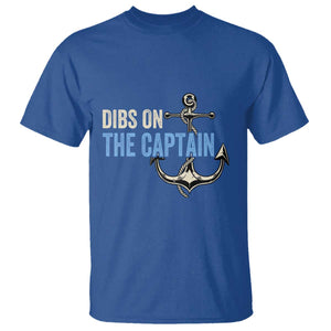 Funny Dibs On The Captain T Shirt Boating Boat Lover Anchor TS11 Royal Blue Print Your Wear