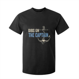 Funny Dibs On The Captain T Shirt For Kid Boating Boat Lover Anchor TS11 Black Print Your Wear