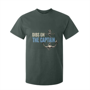 Funny Dibs On The Captain T Shirt For Kid Boating Boat Lover Anchor TS11 Dark Forest Green Print Your Wear