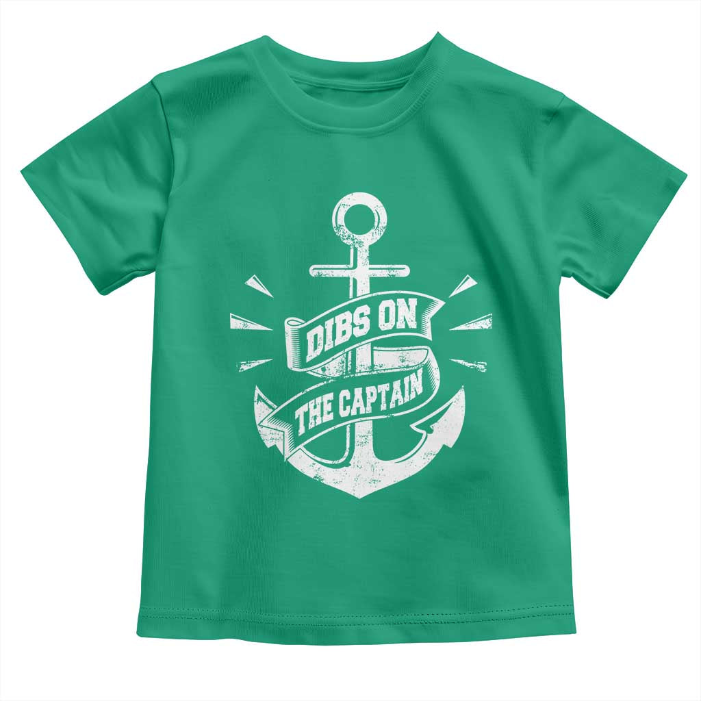 Funny Dibs On The Captain Toddler T Shirt Boating Boat Lover Vintage Anchor TS11 Irish Green Print Your Wear
