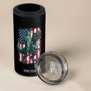 Funny Dinosaur Statue Of Liberty 4th Of July 4 in 1 Can Cooler Tumbler American Flag TS11 Print Your Wear