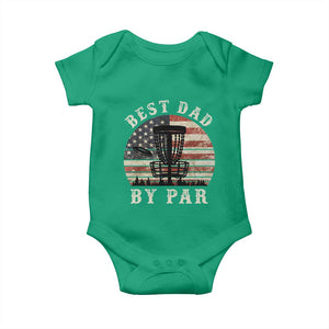 Funny Disc Golf Dad Best Dad By Par Baby Onesie Vintage American Flag Fathers Day TS11 Irish Green Print Your Wear