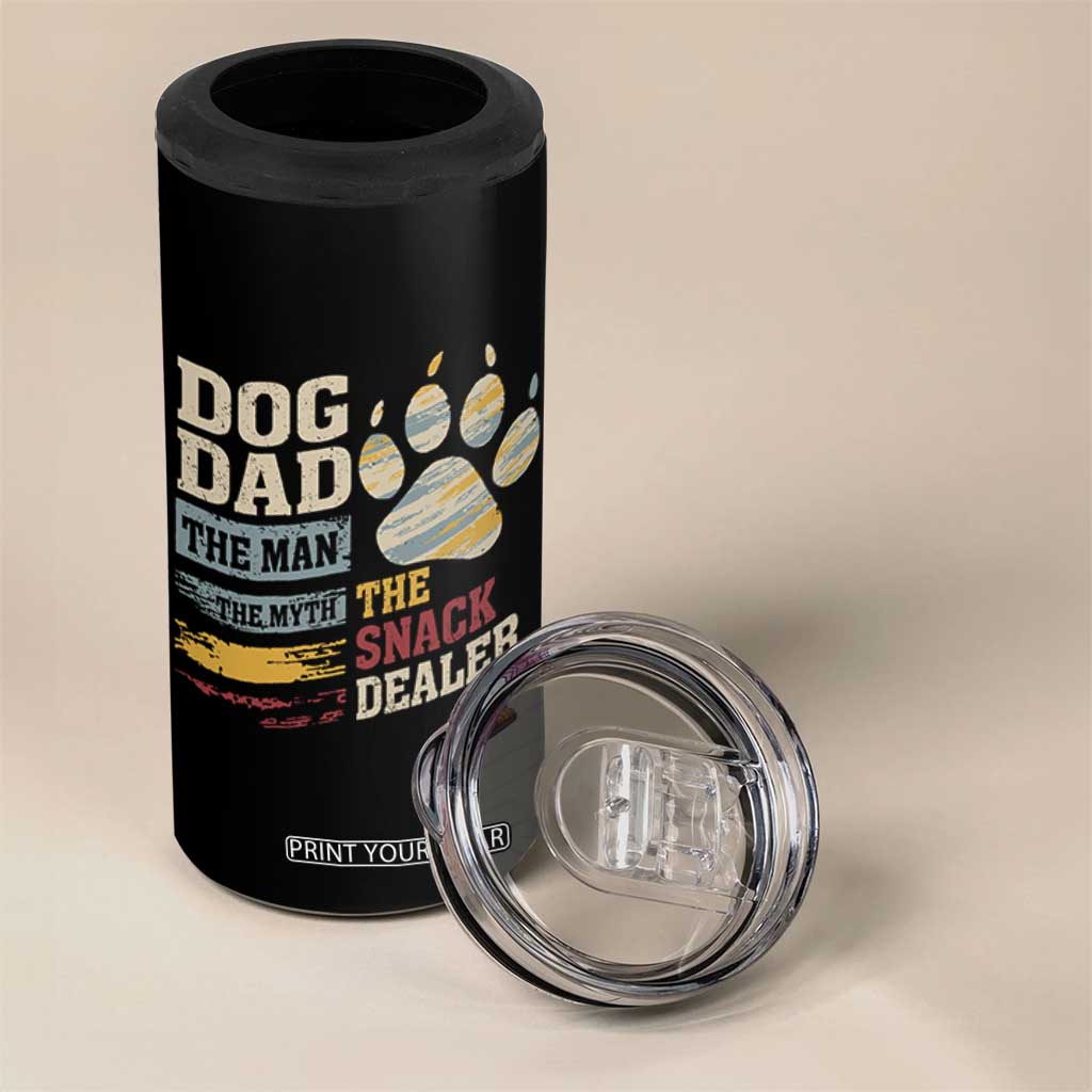 Funny Dog Dad The Man The Myth The Snack Dealer 4 in 1 Can Cooler Tumbler Fur Dad Fathers Day TS11 Print Your Wear