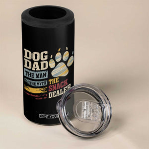 Funny Dog Dad The Man The Myth The Snack Dealer 4 in 1 Can Cooler Tumbler Fur Dad Fathers Day TS11 Print Your Wear