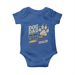 Funny Dog Dad The Man The Myth The Snack Dealer Baby Onesie Fur Dad Fathers Day TS11 Royal Blue Print Your Wear