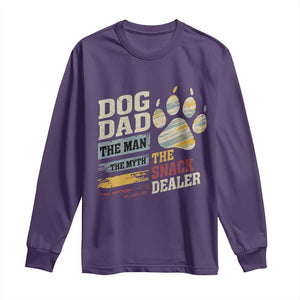Funny Dog Dad The Man The Myth The Snack Dealer Long Sleeve Shirt Fur Dad Fathers Day TS11 Purple Print Your Wear