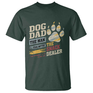 Funny Dog Dad The Man The Myth The Snack Dealer T Shirt Fur Dad Fathers Day TS11 Dark Forest Green Print Your Wear