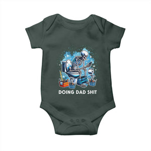 Funny Doing Dad Shit Baby Onesie Skeleton Toilet Dad Jokes Father's Day TS11 Print Your Wear