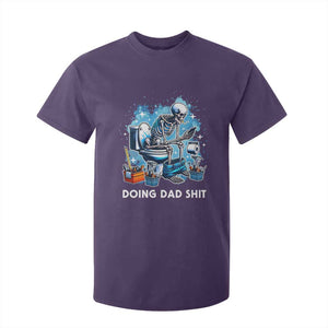 Funny Doing Dad Shit T Shirt For Kid Skeleton Toilet Dad Jokes Father's Day TS11 Purple Print Your Wear