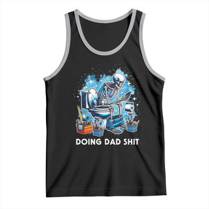 Funny Doing Dad Shit Tank Top Skeleton Toilet Dad Jokes Father's Day TS11 Black Athletic Heather Print Your Wear