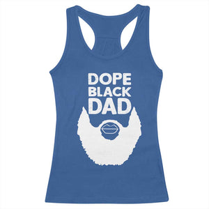Funny Dope Black Dad Racerback Tank Top Father's Day Juneteenth History Month TS11 Royal Blue Print Your Wear