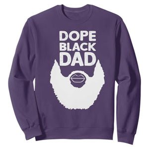 Funny Dope Black Dad Sweatshirt Father's Day Juneteenth History Month TS11 Purple Print Your Wear