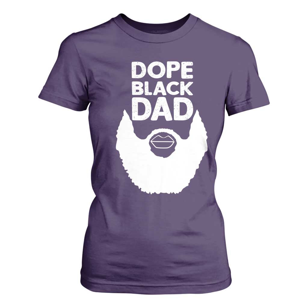 Funny Dope Black Dad T Shirt For Women Father's Day Juneteenth History Month TS11 Purple Print Your Wear