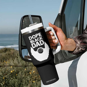 Funny Dope Black Dad Tumbler With Handle Father's Day Juneteenth History Month TS11 Print Your Wear