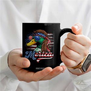 Funny Duck Merica Coffee Mug 4th Of July American Flag Patriotic Hunting TS11 Print Your Wear