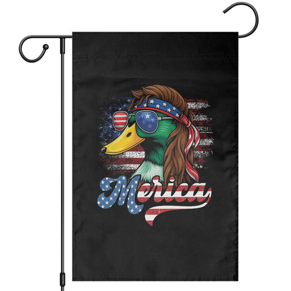 Funny Duck Merica Garden Flag 4th Of July American Flag Patriotic Hunting TS11 Black Print Your Wear