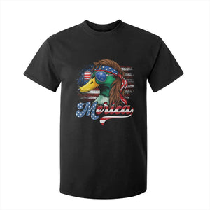 Funny Duck Merica T Shirt For Kid 4th Of July American Flag Patriotic Hunting TS11 Black Print Your Wear