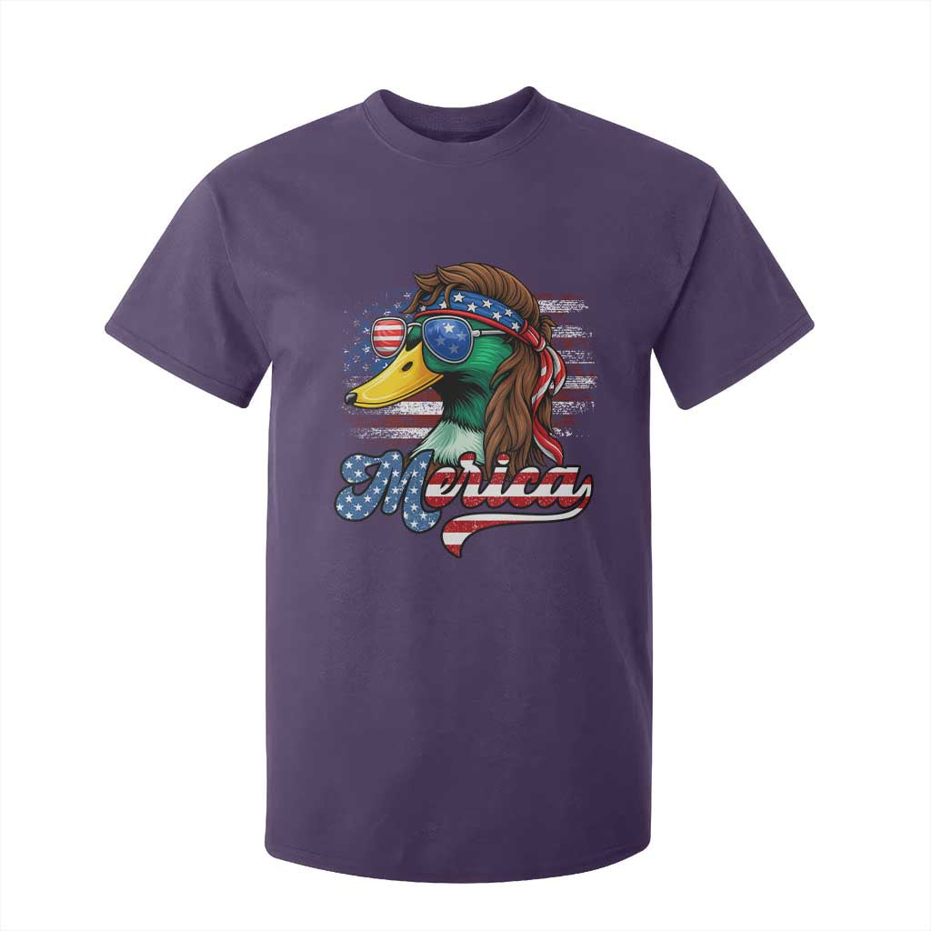 Funny Duck Merica T Shirt For Kid 4th Of July American Flag Patriotic Hunting TS11 Purple Print Your Wear