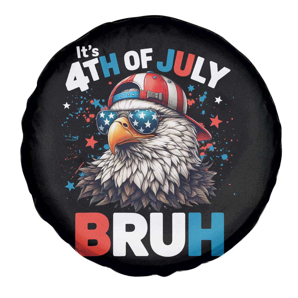 Funny Eagle It's 4th Of July Bruh Spare Tire Cover Patriotic Bald Eagle American Flag TS11 Print Your Wear