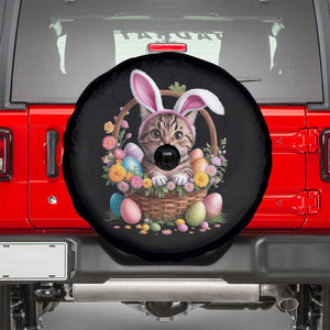 Funny Easter Day Cat Bunny Ears Egg Basket Spare Tire Cover TS11 Black Print Your Wear