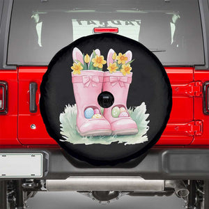 Funny Easter Day Gardening Spare Tire Cover Gardener Boots Bunny Ears Colorful Eggs TS11 Black Print Your Wear