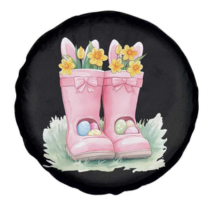 Funny Easter Day Gardening Spare Tire Cover Gardener Boots Bunny Ears Colorful Eggs TS11 Print Your Wear