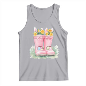 Funny Easter Day Gardening Tank Top Gardener Boots Bunny Ears Colorful Eggs TS11 Athletic Heather Print Your Wear