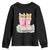 Funny Easter Day Gardening Youth Sweatshirt Gardener Boots Bunny Ears Colorful Eggs TS11 Black Print Your Wear
