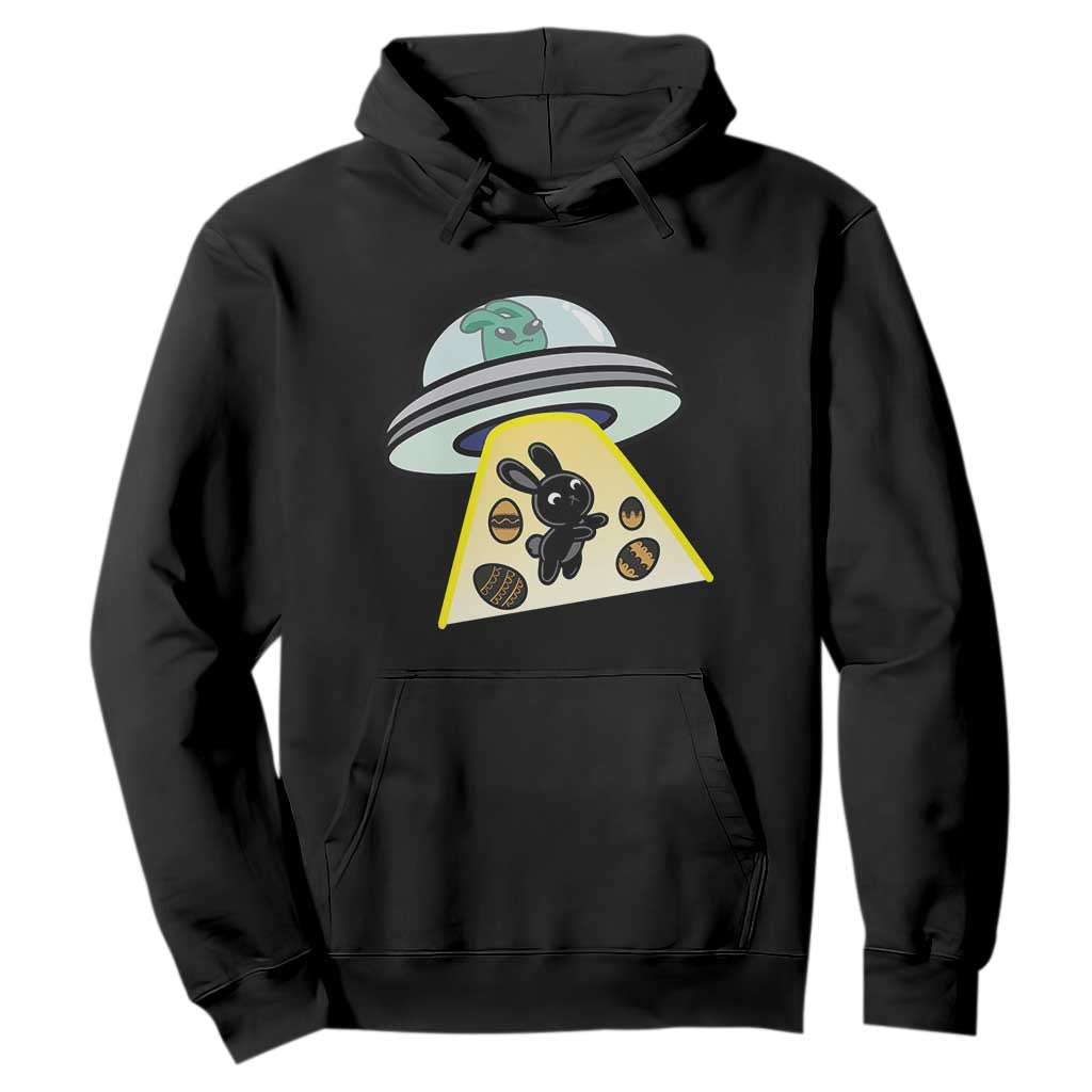 Funny Easter Day UFO Alien Bunny Hoodie TS11 Black Print Your Wear