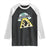 Funny Easter Day UFO Alien Bunny Raglan Shirt TS11 Black White Print Your Wear