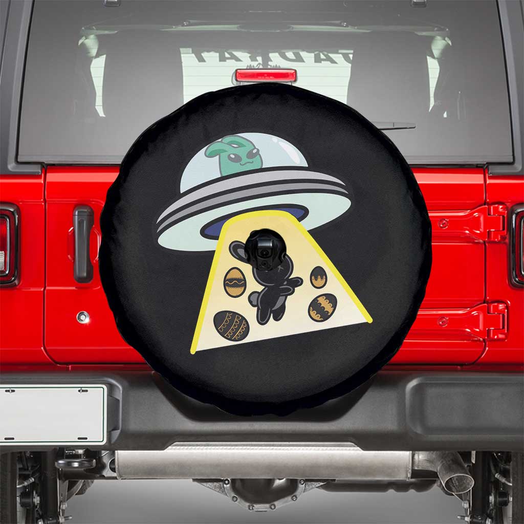 Funny Easter Day UFO Alien Bunny Spare Tire Cover TS11 Black Print Your Wear