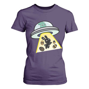 Funny Easter Day UFO Alien Bunny T Shirt For Women TS11 Purple Print Your Wear