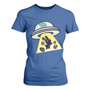 Funny Easter Day UFO Alien Bunny T Shirt For Women TS11 Royal Blue Print Your Wear