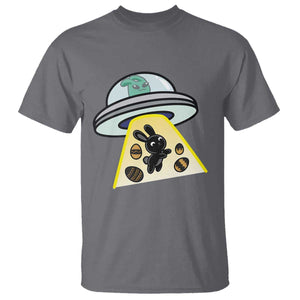 Funny Easter Day UFO Alien Bunny T Shirt TS11 Charcoal Print Your Wear