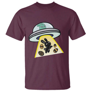 Funny Easter Day UFO Alien Bunny T Shirt TS11 Maroon Print Your Wear
