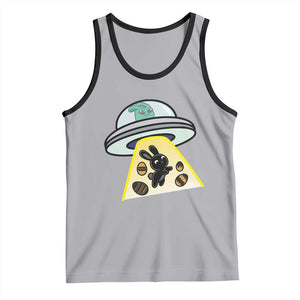 Funny Easter Day UFO Alien Bunny Tank Top TS11 Athletic Heather Black Print Your Wear