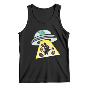 Funny Easter Day UFO Alien Bunny Tank Top TS11 Black Print Your Wear