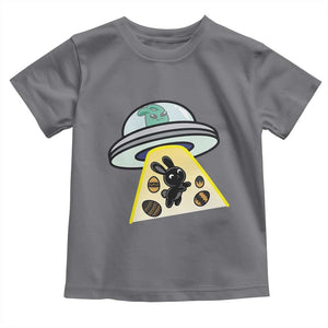 Funny Easter Day UFO Alien Bunny Toddler T Shirt TS11 Charcoal Print Your Wear
