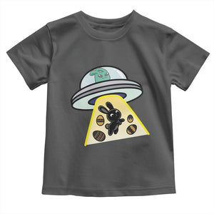 Funny Easter Day UFO Alien Bunny Toddler T Shirt TS11 Dark Heather Print Your Wear