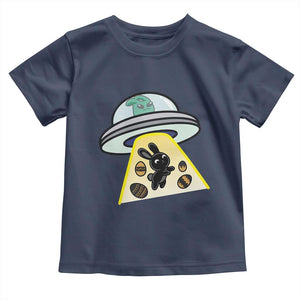 Funny Easter Day UFO Alien Bunny Toddler T Shirt TS11 Navy Print Your Wear
