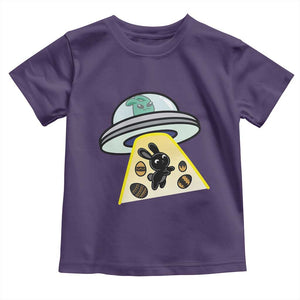 Funny Easter Day UFO Alien Bunny Toddler T Shirt TS11 Purple Print Your Wear