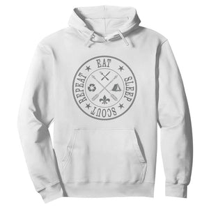 Funny Eat Sleep Scout Repeat Hoodie Scouting Outdoor Camping Nature TS11 White Print Your Wear