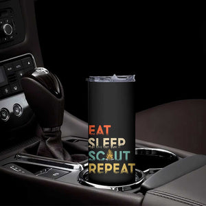 Funny Eat Sleep Scout Repeat Skinny Tumbler Scouting Outdoor Camping Nature Campfire TS11 Print Your Wear