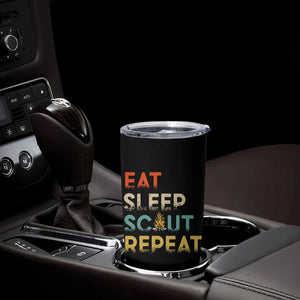 Funny Eat Sleep Scout Repeat Tumbler Cup Scouting Outdoor Camping Nature Campfire TS11 Print Your Wear