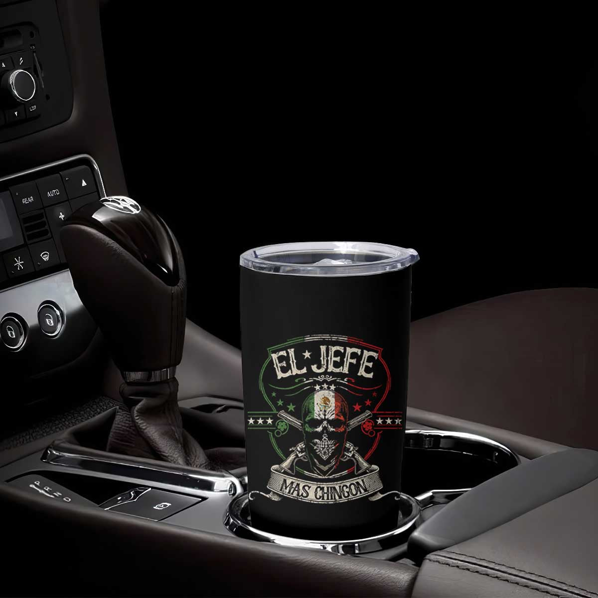 Funny El Jefe Mas Chingon Tumbler Cup Mexican Boss TS11 Print Your Wear