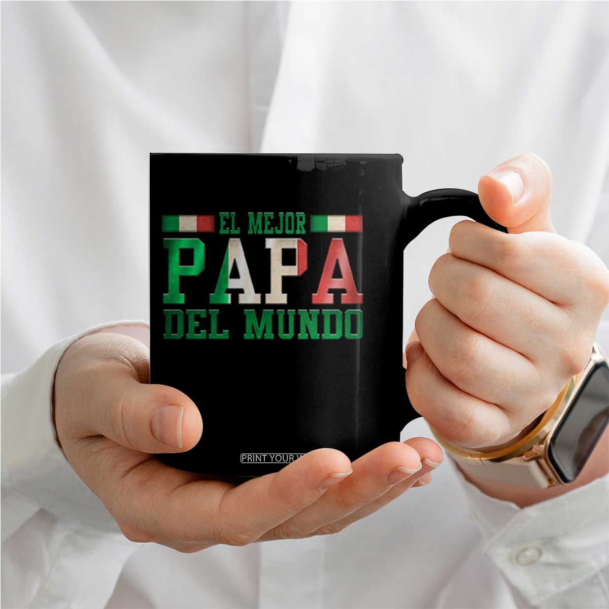 Funny El Mejor Papa Del Mundo Coffee Mug Mexican Father TS11 Print Your Wear