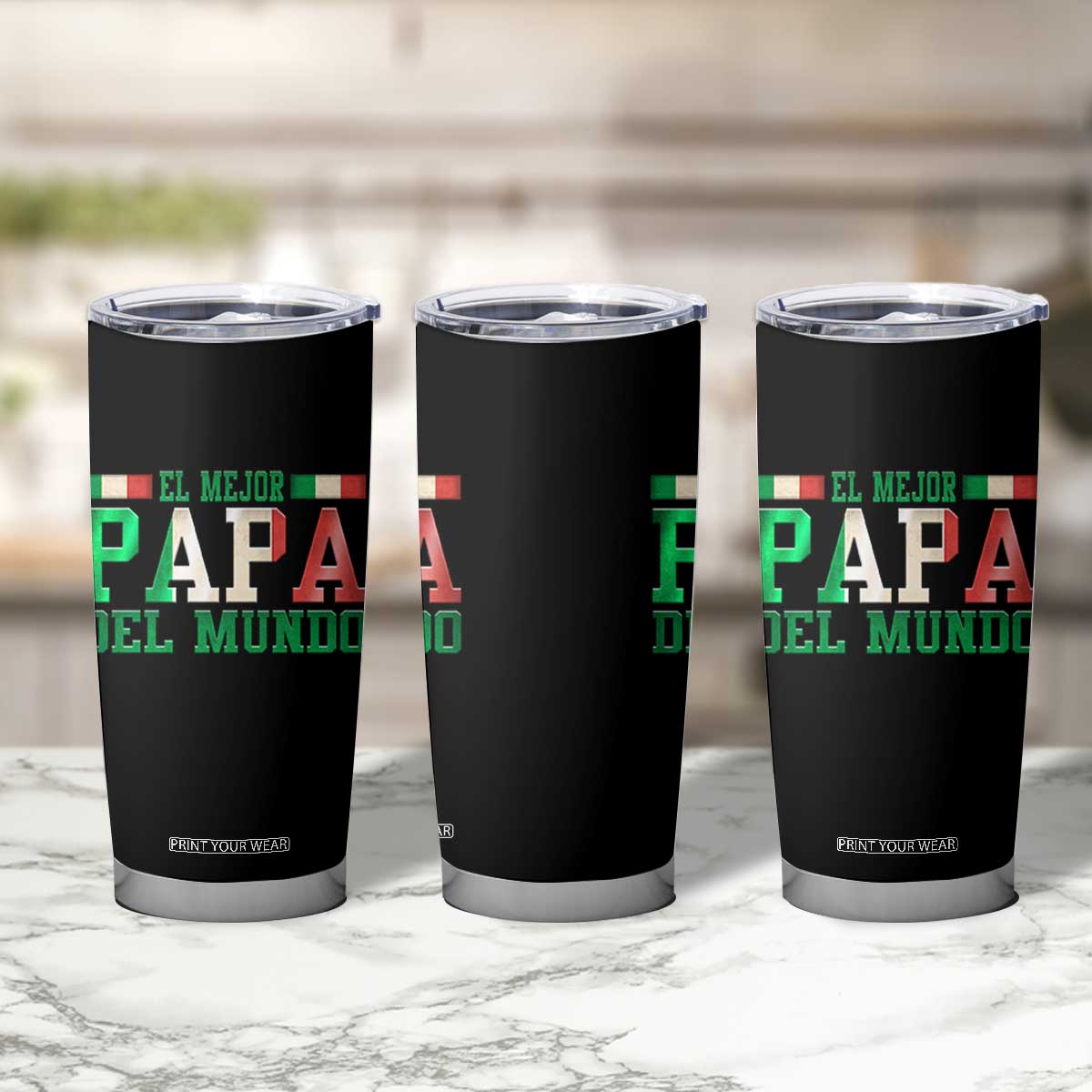 Funny El Mejor Papa Del Mundo Tumbler Cup Mexican Father TS11 Print Your Wear