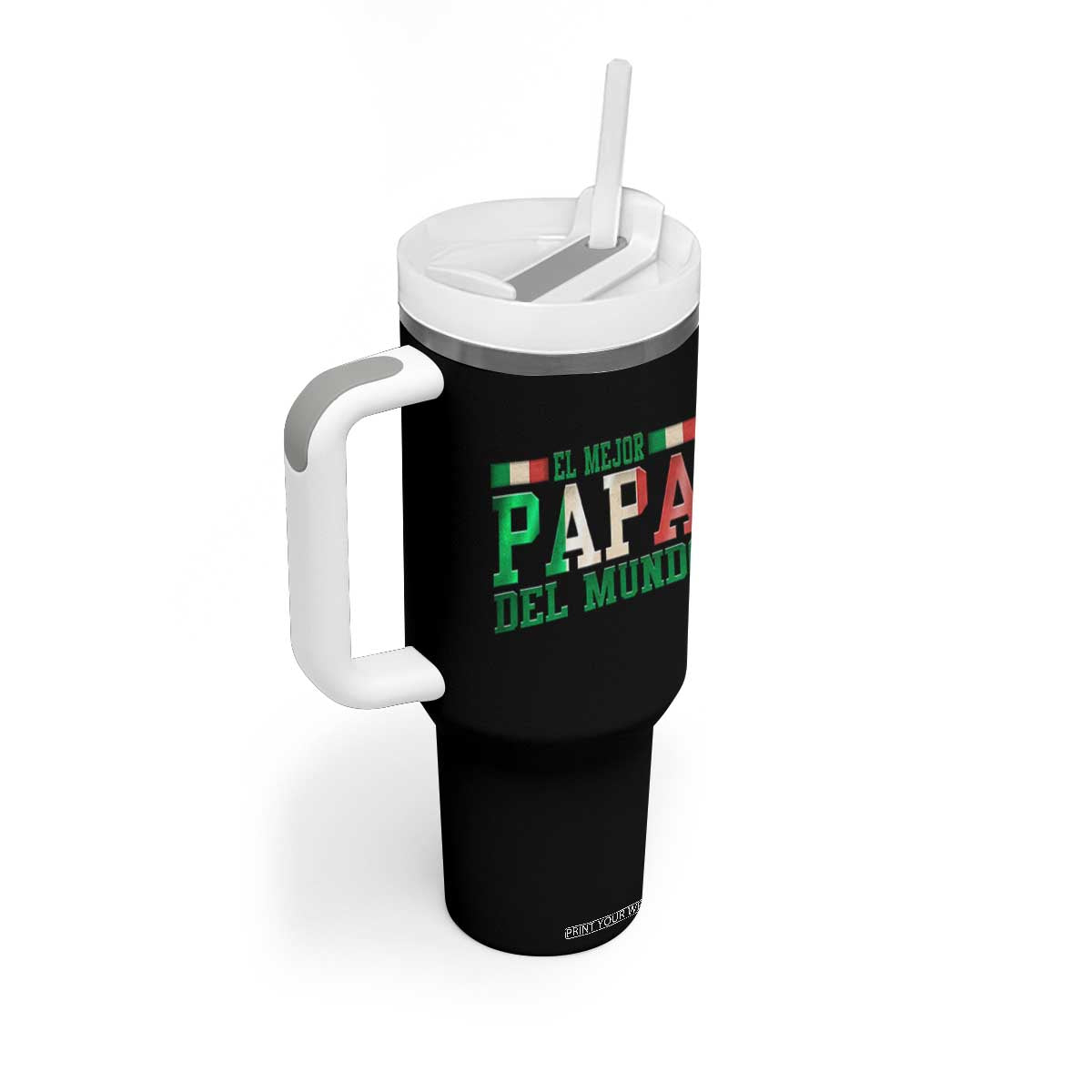 Funny El Mejor Papa Del Mundo Tumbler With Handle Mexican Father TS11 Print Your Wear
