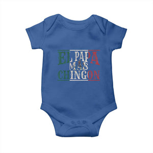 Funny El Papa Mas Chingon Baby Onesie Best Mexican Dad Father's Day Mexican Flag TS11 Royal Blue Print Your Wear