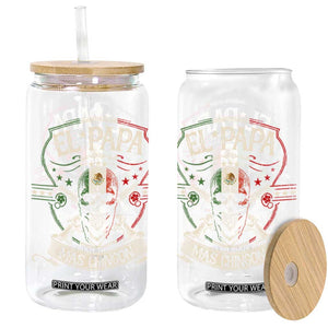 Funny El Papa Mas Chingon Glass Can Best Mexican Dad Fathers Day Skull TS11 Black Print Your Wear